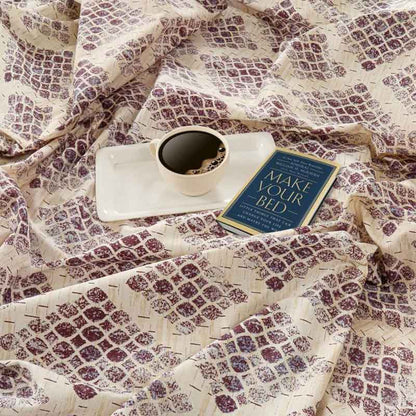 Abstract Purple Unique Print Cotton Bedding Set King Size