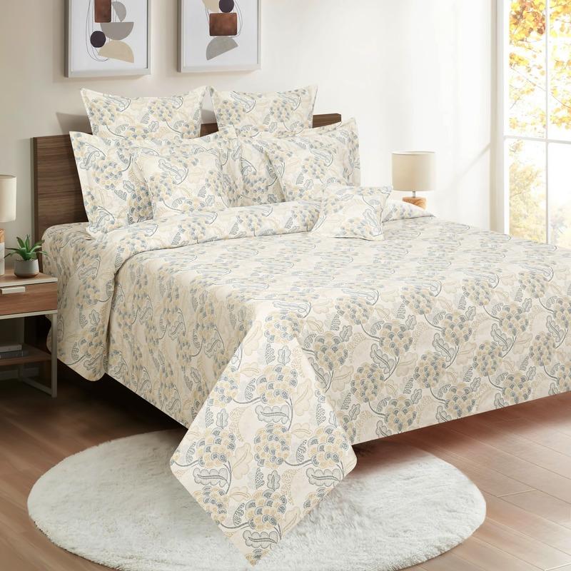 Armeria Maritima Floral Print Cotton Bedding Set King Size