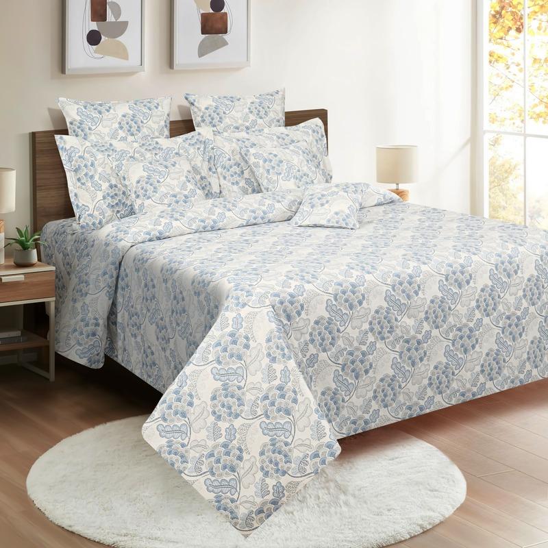 Cornflower Print Cotton Bedding Set King Size