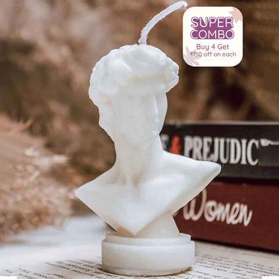 Michelangelo Sculpture Candle | 3.8 x 3.8 x 7.6 cm / 1.5 x 1.5 x 3 inches