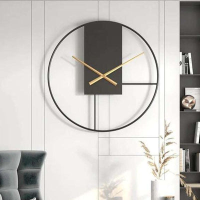 Sleek and Stylish Timekeeping Designer Long Dial Metal Wall Clock