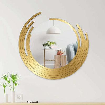 Stylish and Modern Designer Metal Moon Wall Mirror | 24 inches