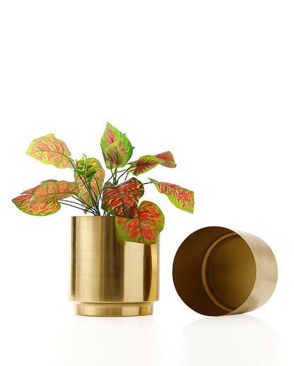 Elegant Dew Metal Planters | Set Of 2 | Plant not included