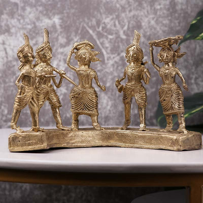 Exquisite Brass Dhokra Art Farmers Set | 9 Inches Default Title