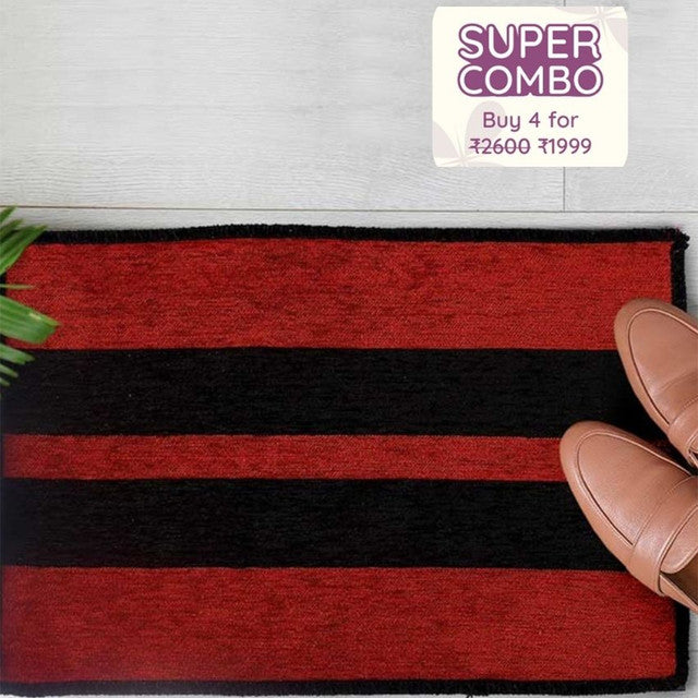 Crimson Velvet Door Mat | Single