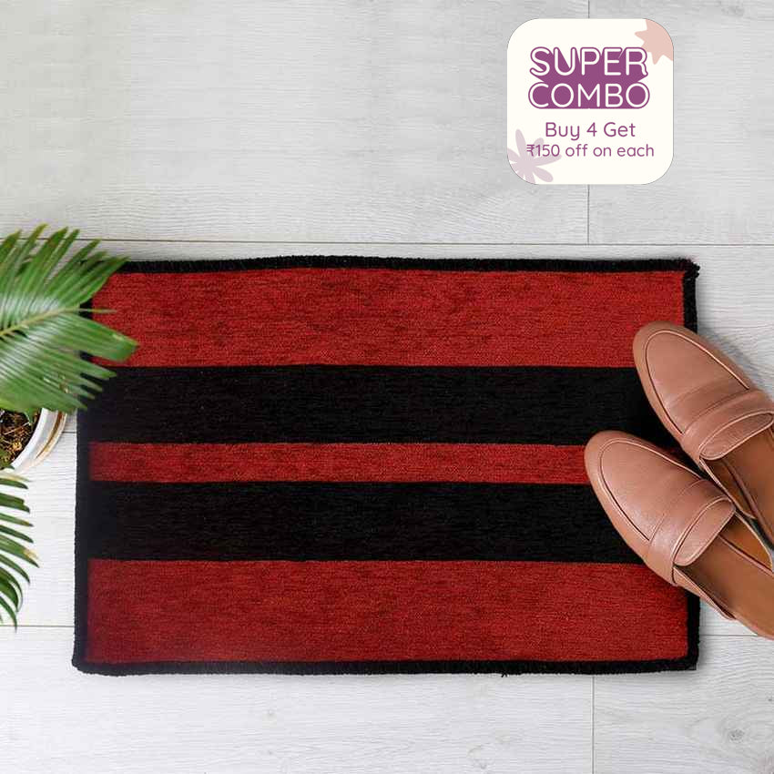 Crimson Velvet Door Mat | Single