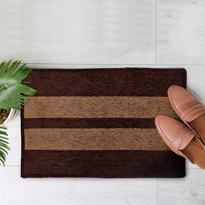 Classic Brown | Velvet Door Mat | Set of 2 & 1 Single