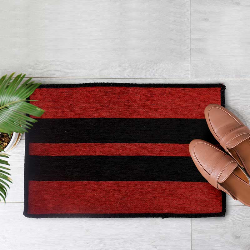 Red Velvet Door Mat | Set of 2 & 1 Single