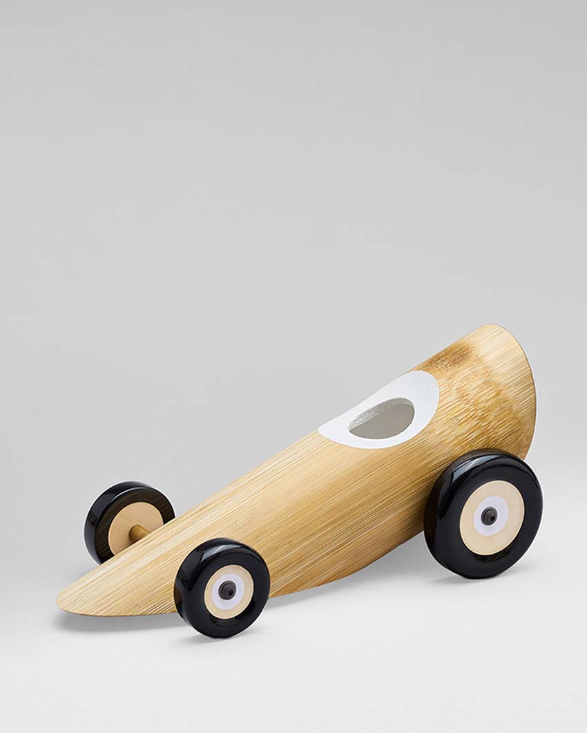 Eco Bamboo Dragster Racer Toboo | 8 x 3 x 3 inches