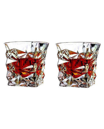Premium Heavy Base Clear Glass Whiskey Tumblers | 250ml | 4 x 4 inches