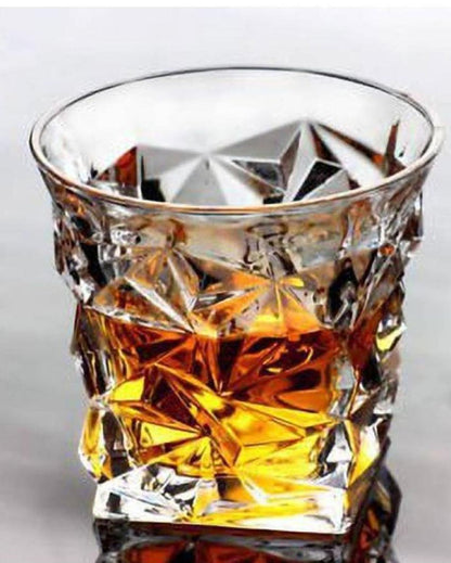 Premium Heavy Base Clear Glass Whiskey Tumblers | 250ml | 4 x 4 inches