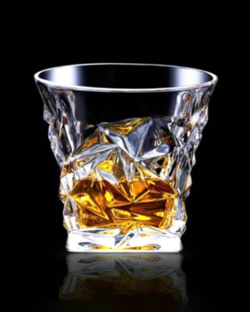 Premium Heavy Base Clear Glass Whiskey Tumblers | 250ml | 4 x 4 inches
