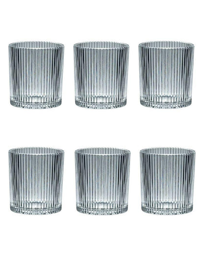 Lines Design Whiskey Glasses | Set Of 6 | 265ml