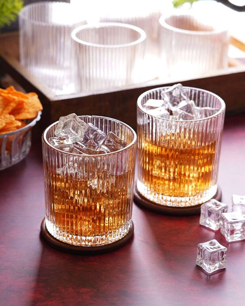 Lines Design Whiskey Glasses | Set Of 6 | 265ml