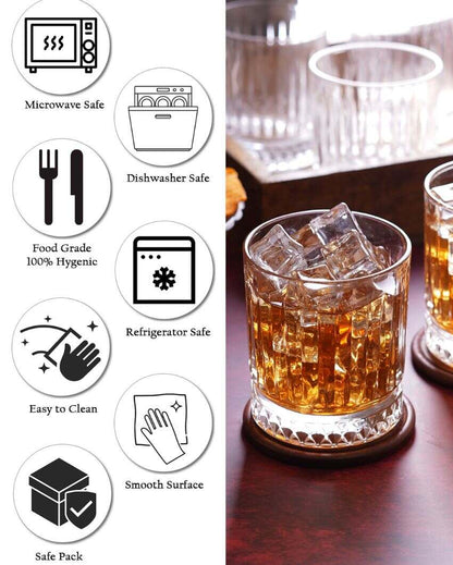 Traditional Design Whiskey Glasses | Set Of 6 | 265ml