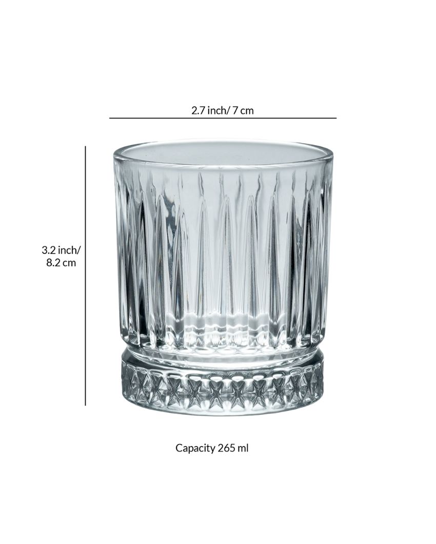 Traditional Design Whiskey Glasses | Set Of 6 | 265ml