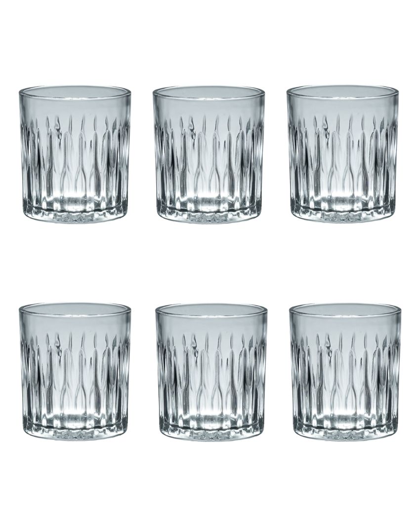 Ornate Whiskey Glasses | Set Of 6 | 265 ml