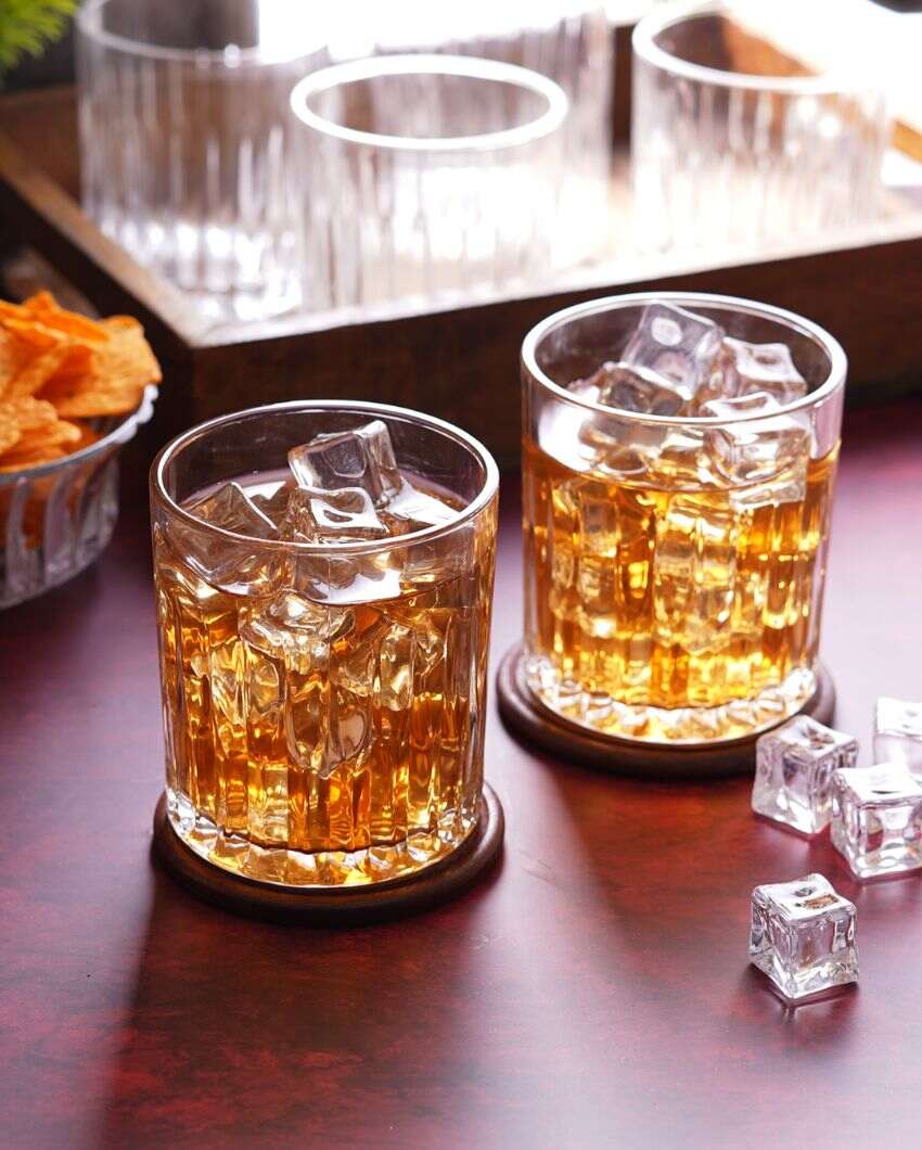 Ornate Whiskey Glasses | Set Of 6 | 265 ml