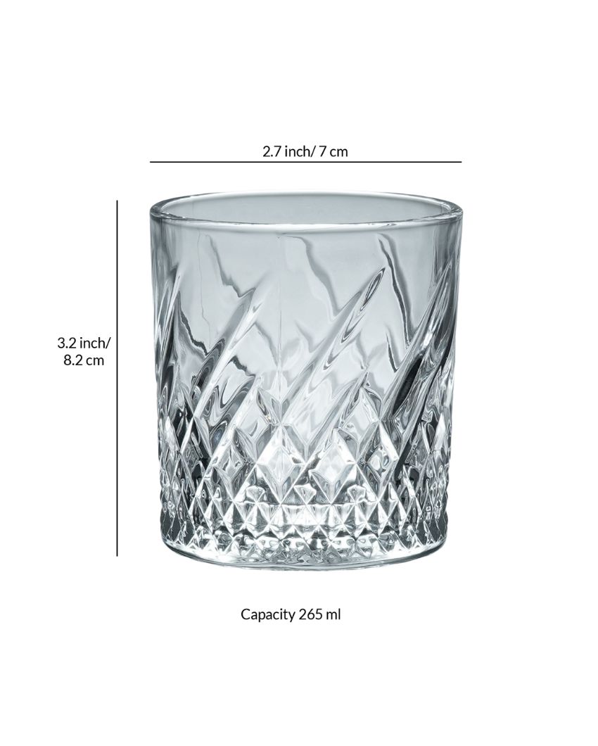 Sophisticated Whiskey Glasses | Set Of 6 | 265ml