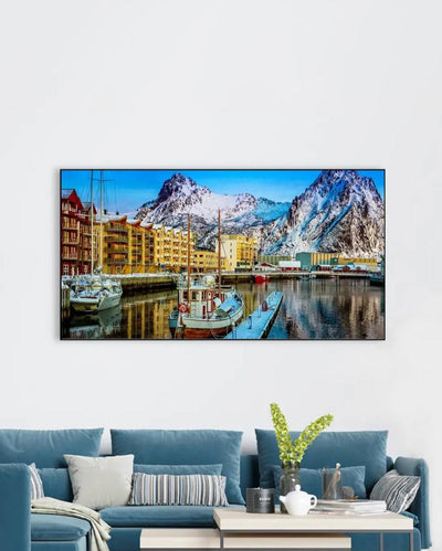 Natural Scenery Floating Framed Canvas Wall Painting 24x12 inches