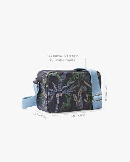 Palm Trees The Box Sling Pouch | 6 x 9 x 3 inches