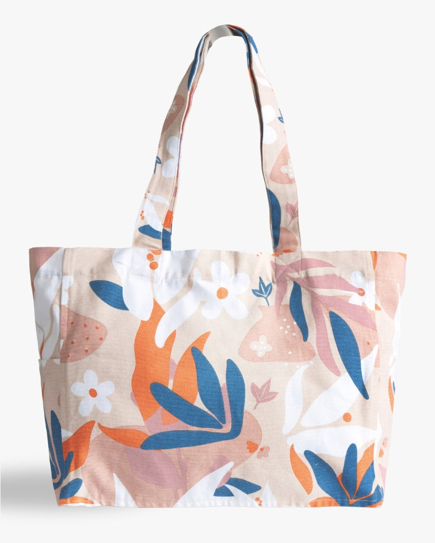 Tropical Leaves Multicolor Carry-All Tote Bag | 17 x 6 x 14 inches