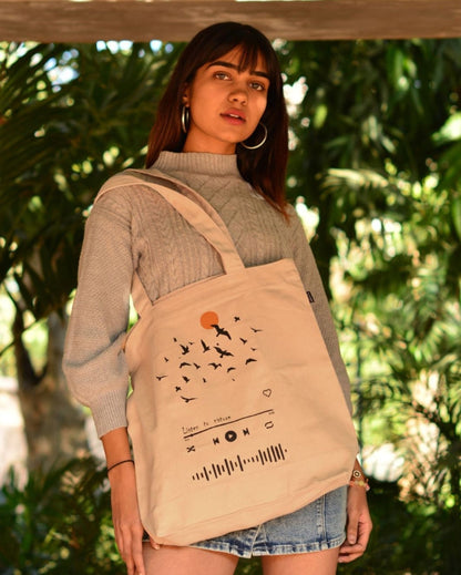 Birdsong Organic Premium Tote Bag | 13 x 4 x 16 inches