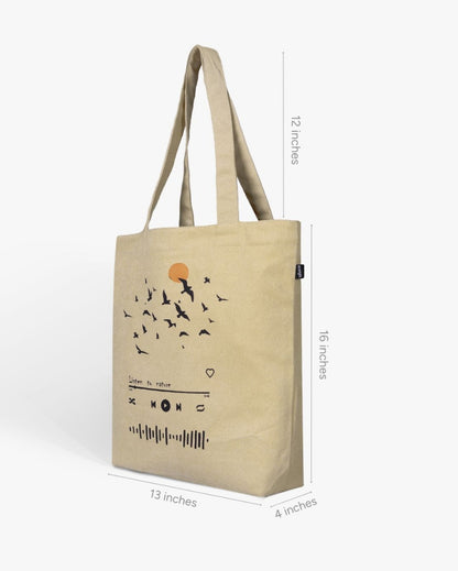 Birdsong Organic Premium Tote Bag | 13 x 4 x 16 inches