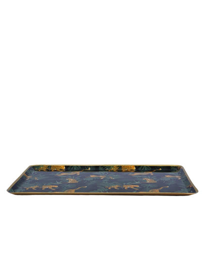 Jungle Print Rectangle Metal Tray | 12 x 8 inches