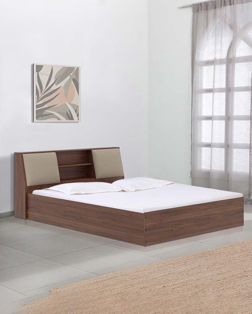 Functional Space Orian Engineered Wood King Size Bed With Storage | 78 x 72 x 34 inches