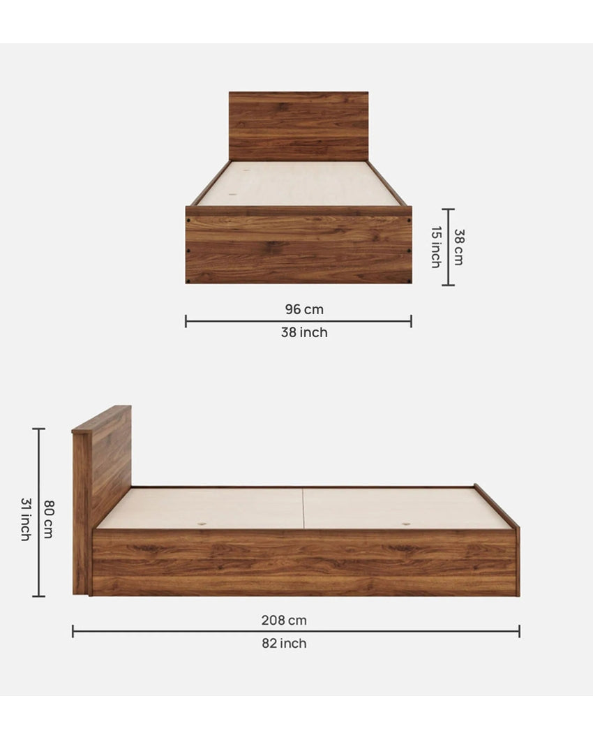 Modern Bedrooms Torrus Engineered Wood Bed With Storage