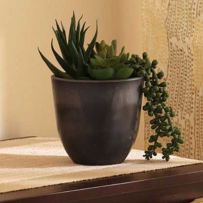 Stylish Taupe Plant Pots Without Plant | Set of 4