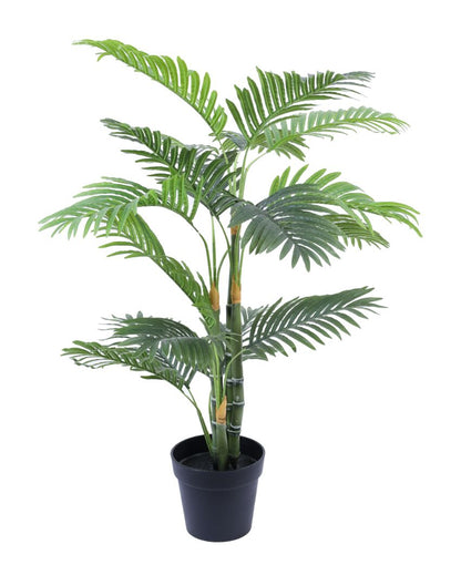 Stylish Artificial Areca Palm Plant with Black Pot