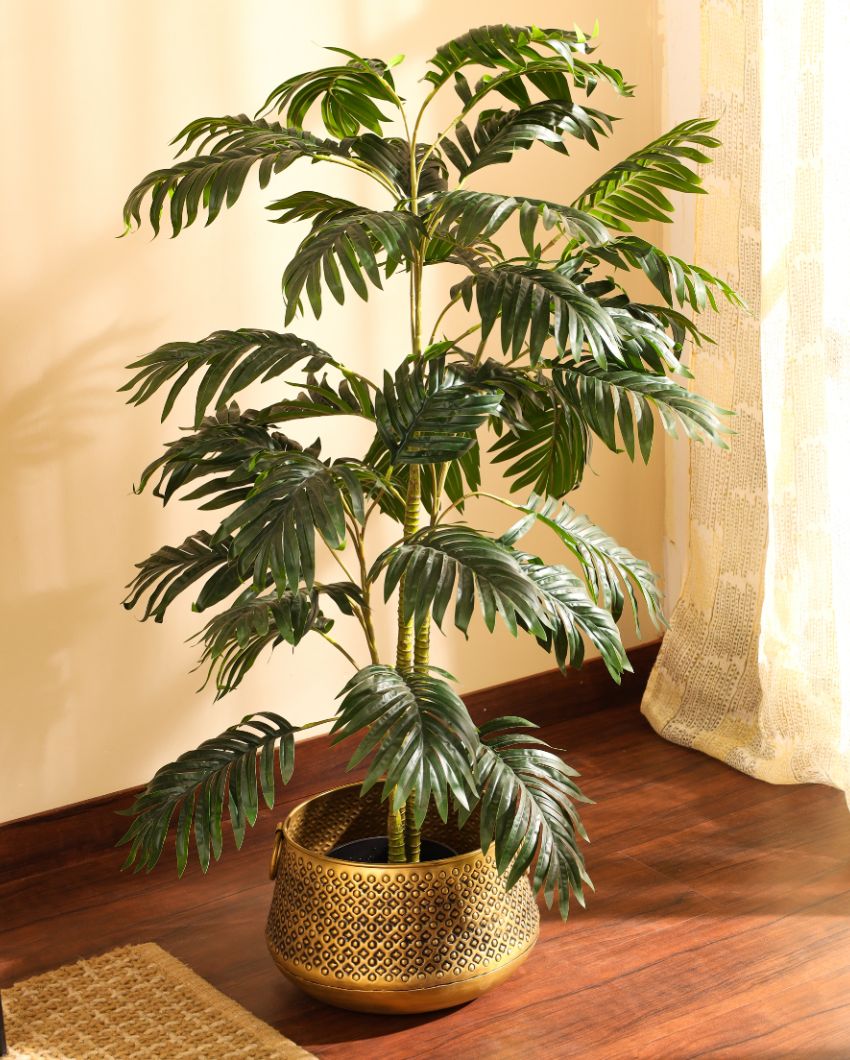 Classic Artifiical Areca Palm Plant with Black Pot