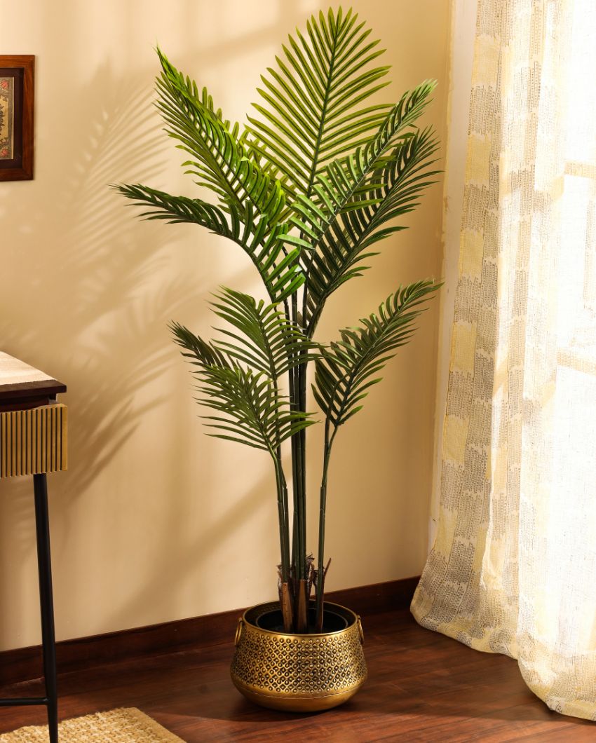 Luxurious Artifiical Areca Palm Plant with Black Pot