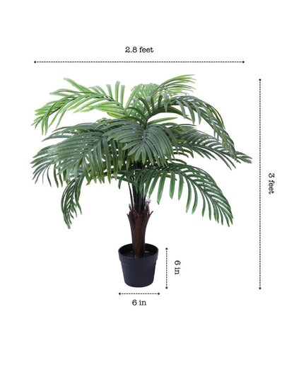 Luxurious Artifiical Areca Palm Plant with Black Pot