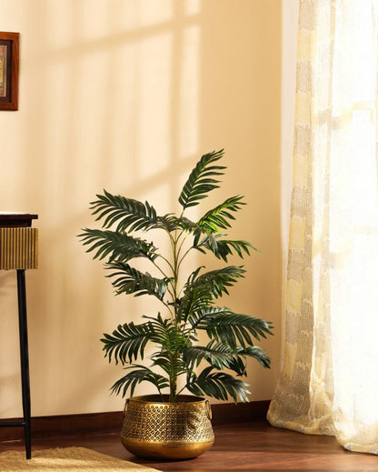 Classic Artifiical Areca Palm Plant with Black Pot