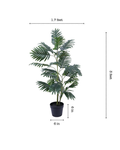 Classic Artifiical Areca Palm Plant with Black Pot