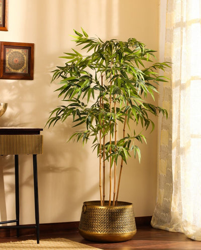 Elegant Artificial Bamboo Plant with Black Pot