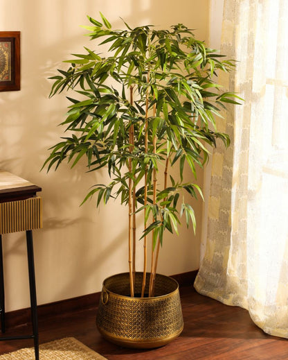 Elegant Artificial Bamboo Plant with Black Pot