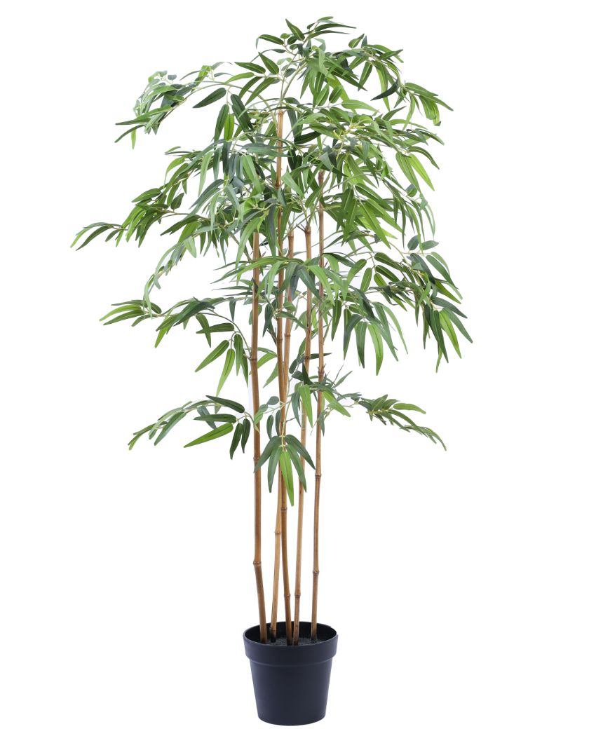 Elegant Artificial Bamboo Plant with Black Pot