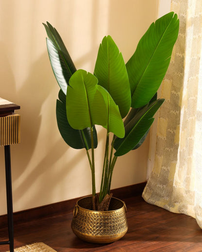 Eco-Friendly Artificial Banana Plant with Black Pot