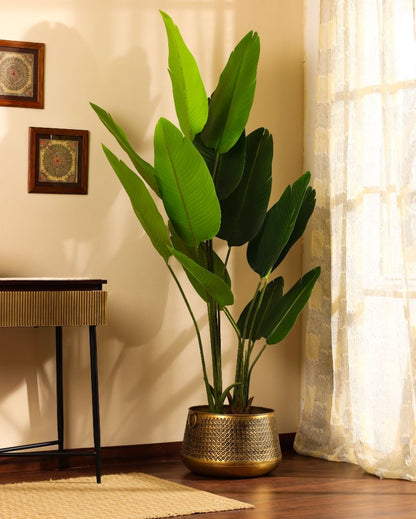 Eco-Friendly Artificial Banana Plant with Black Pot