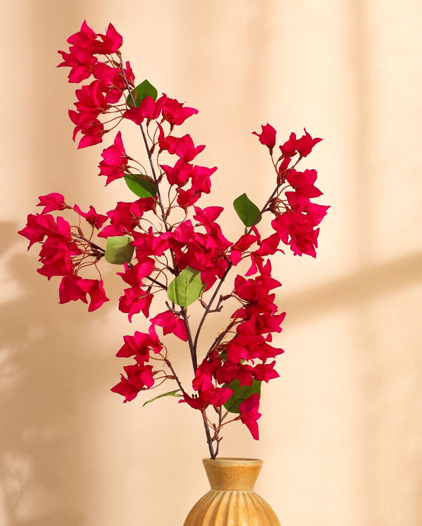 Artistic Artificial Bougainvillea Flower Stick Without Pot | 46 inches