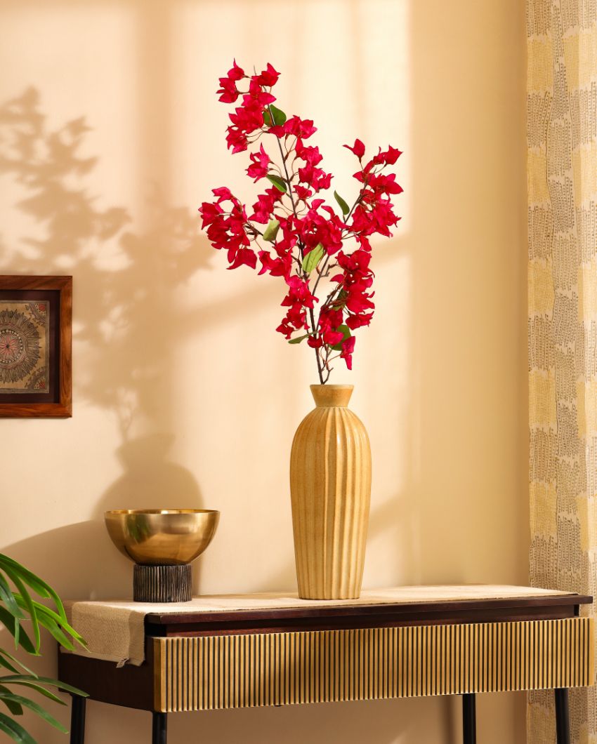 Artistic Artificial Bougainvillea Flower Stick Without Pot | 46 inches