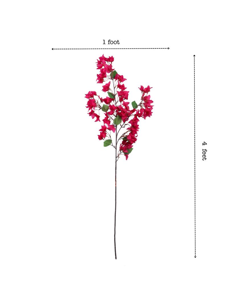 Artistic Artificial Bougainvillea Flower Stick Without Pot | 4 feet