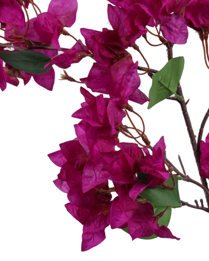 Artistic Artificial Bougainvillea Flower Stick Without Pot | 46 inches