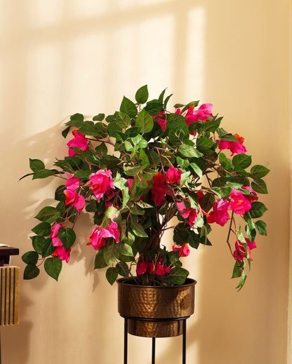 Durable Artificial Bougainvillea Bonsai Tree with Black Pot | 3 Feet