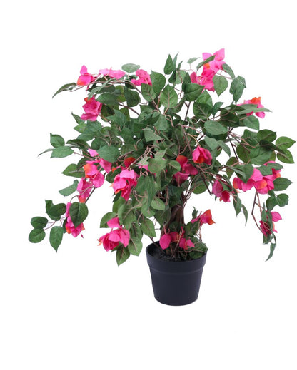 Durable Artificial Bougainvillea Bonsai Tree with Black Pot | 3 Feet