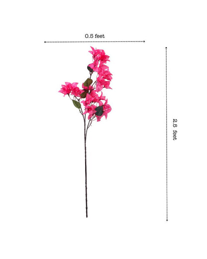 Artificial Bougainvillea Flower 3 Sticks Without Pot | 31 inches